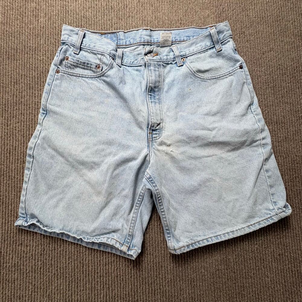Levi’s Vintage 90’s Made in USA Light Wash Destructed Denim Shorts Men’s 36